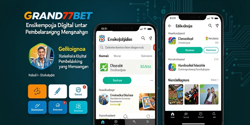Antarmuka aplikasi GRAND77BET menampilkan berbagai konten informasi ensiklopedis dengan jelas.