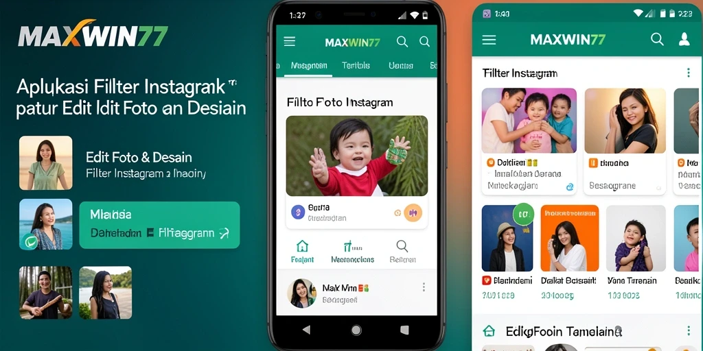 Tampilan antarmuka aplikasi MAXWIN77 untuk pengeditan foto yang menarik.