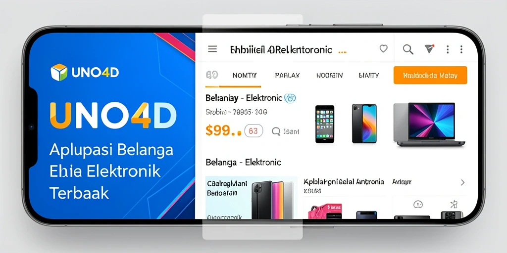 Tangkapan layar utama aplikasi UNO4D menampilkan antarmuka belanja yang menarik.