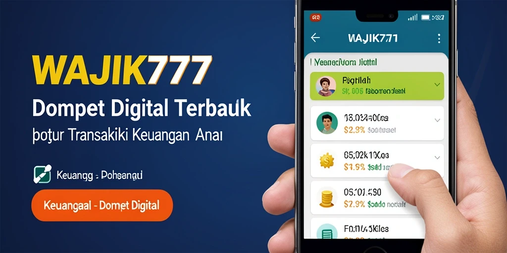 Tampilan antarmuka intuitif aplikasi WAJIK777 yang memudahkan transaksi.